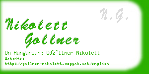 nikolett gollner business card